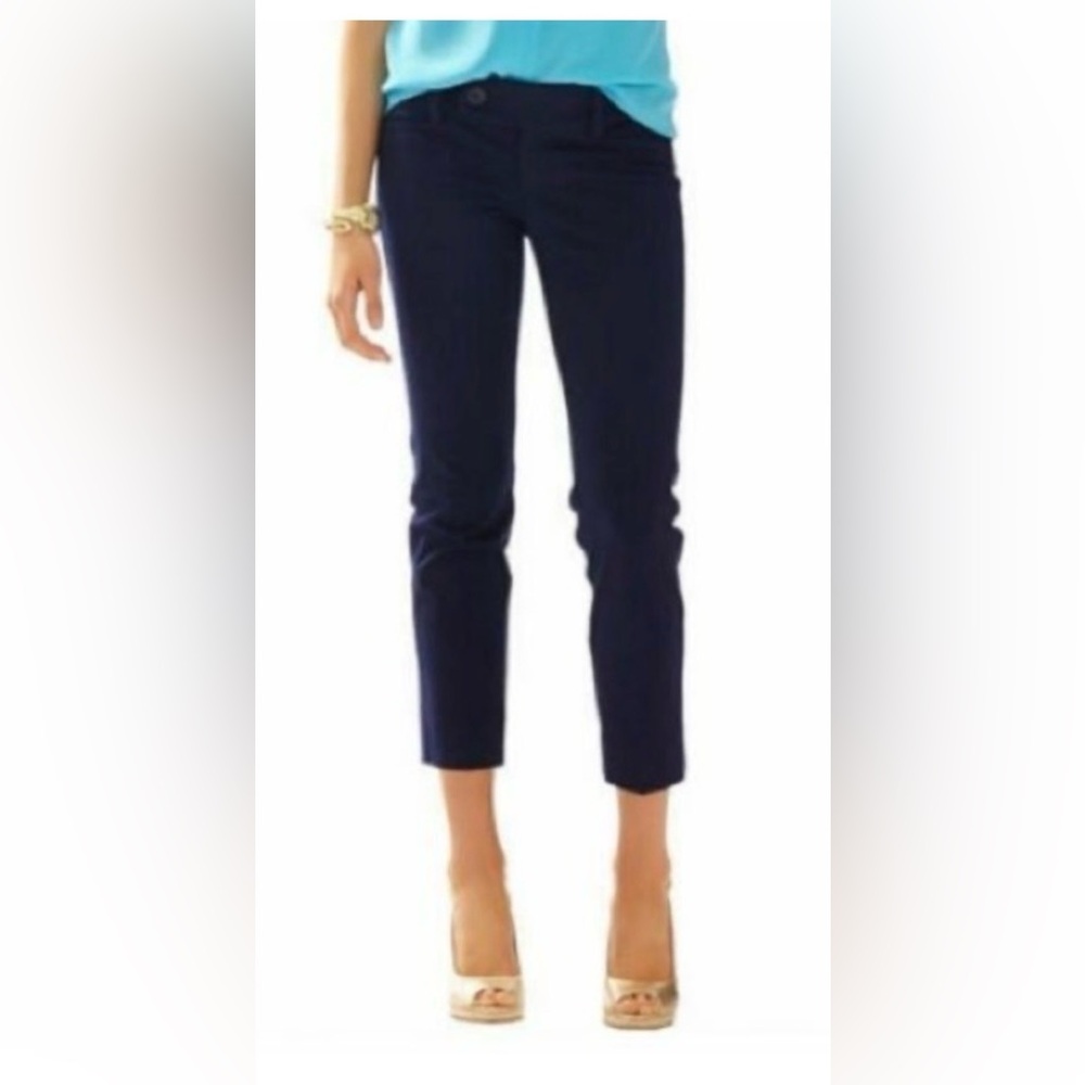 Lily Pulitzer Cropped Navy Blue Pants